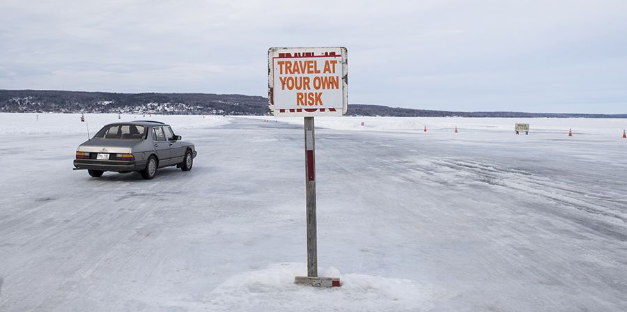 Madeline Island's Ice Road Madeline Island's Ice Road